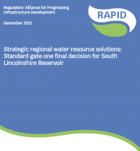 Strategic regional water resource solutions: Standard gate one final decision for South Lincolnshire Reservoir